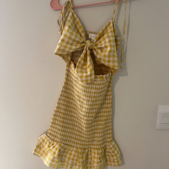 Mable yellow gingham plaid dress size small - Picture 7 of 14